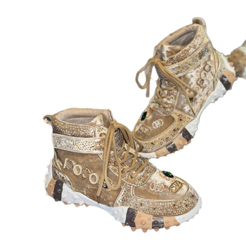 Pantofi sport casual cu partea superioară PU + plasă, vârf rotund, toc mediu 3–5 cm, talpă din cauciuc