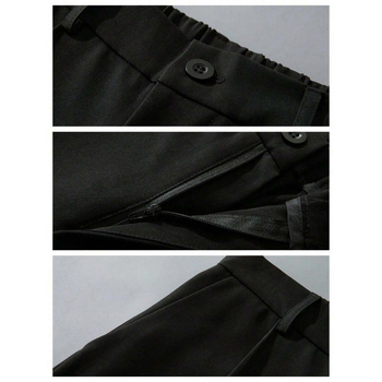 Панталони с прав крак, бизнес стил, смес от ацетатни влакна, 3 реда копчета, прилягащ модел, летен сезон 2023