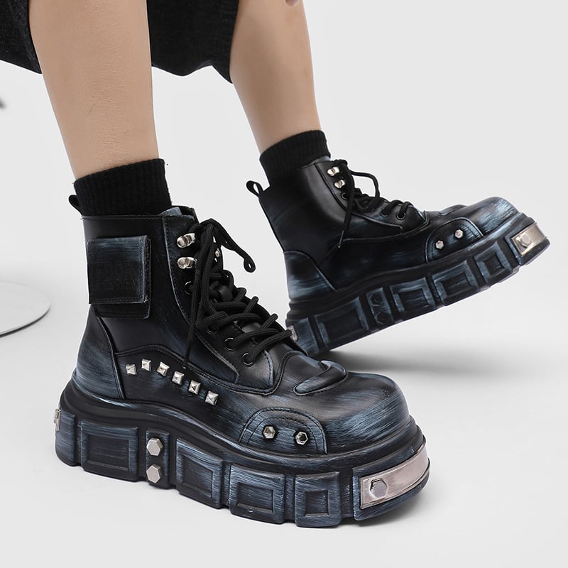 Vyriski Martin batai, su vidiniu augimo padidinimu, kasdieniniai kulkšnies batai, gumos padas, hip-hop stilius