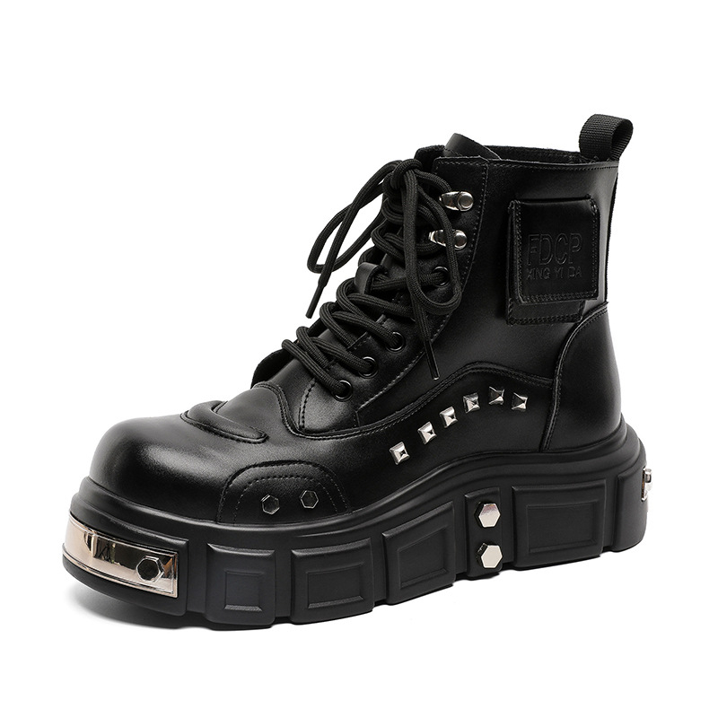 Vyriski Martin batai, su vidiniu augimo padidinimu, kasdieniniai kulkšnies batai, gumos padas, hip-hop stilius