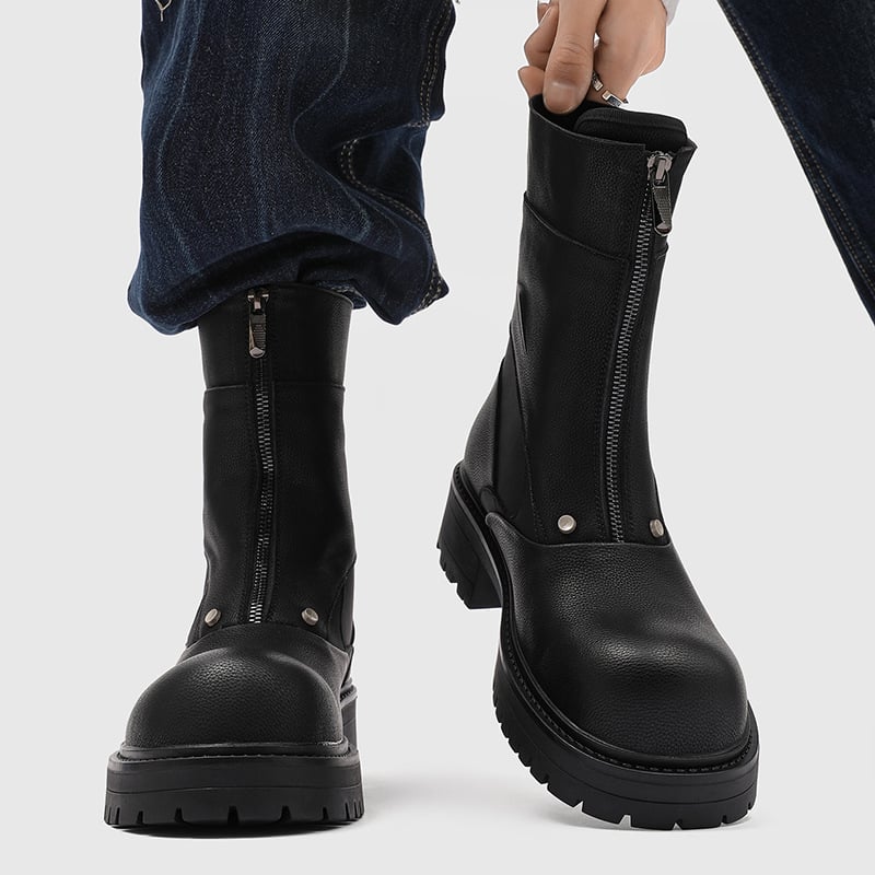 Vyriniai Chelsea batai su aukštu profiliu, britiško stiliaus retro, su stora padu, modelis 23392-J; Padas: Guma; Viršus: Super Migration; Priekinės dalies forma: Apvali; Stilius: Kasdieniai