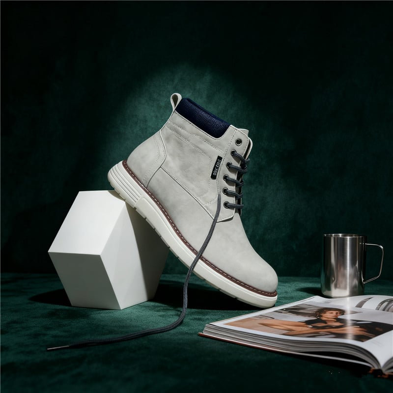 Vyriniai Martin batai - retro aukšti, apvalios nosies, atsparūs vandeniui ir slydimui, šilta, odinis įdėklas