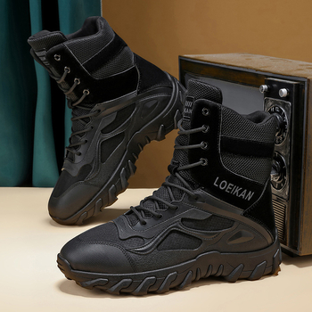 Vyriniai Martin batai - vidutinio ilgio šarvas, PU viršus, aukštumo padidinimas, priešslidinė pad, žemas kulnas