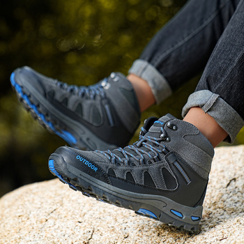 Походни обувки — дишаща мрежеста подплата, горна част от текстил, балонова подметка, кръгъл нос, всесезонни