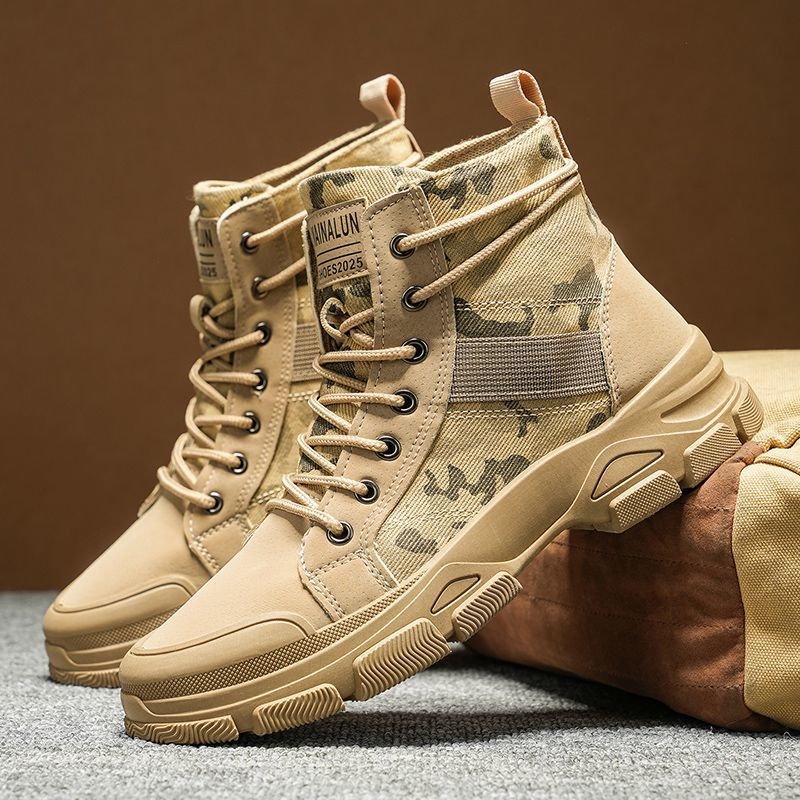 Martin aukštų batų, korėjietiško stiliaus, drobės viršutinė dalis, PVC įdėklas, aukštinantis, kvėpuojantys