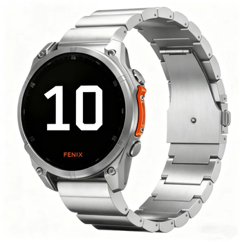 Ζώνη ρολογιού Garmin Fenix 8/7, μεταλλικός ιμάντας JLT, συμβατή με Garmin, αναδιπλούμενο κούμπωμα, βάρος 78 g, κυκλοφόρησε το 2025.
