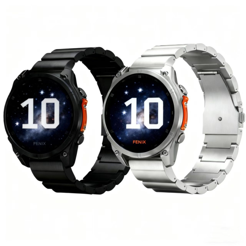 Ζώνη ρολογιού Garmin Fenix 8/7, μεταλλικός ιμάντας JLT, συμβατή με Garmin, αναδιπλούμενο κούμπωμα, βάρος 78 g, κυκλοφόρησε το 2025.
