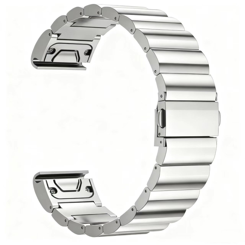 Ζώνη ρολογιού Garmin Fenix 8/7, μεταλλικός ιμάντας JLT, συμβατή με Garmin, αναδιπλούμενο κούμπωμα, βάρος 78 g, κυκλοφόρησε το 2025.