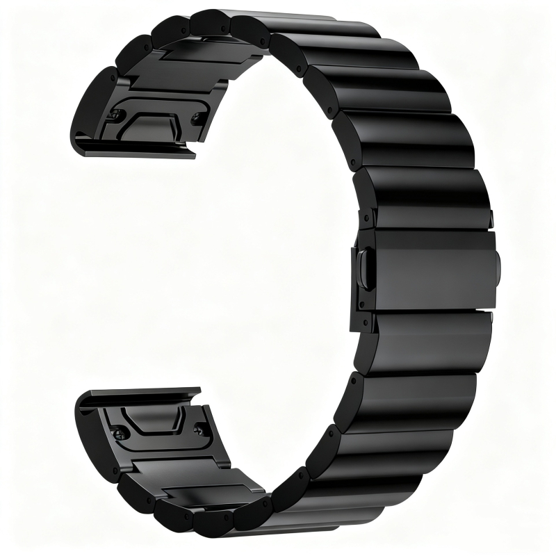 Ζώνη ρολογιού Garmin Fenix 8/7, μεταλλικός ιμάντας JLT, συμβατή με Garmin, αναδιπλούμενο κούμπωμα, βάρος 78 g, κυκλοφόρησε το 2025.