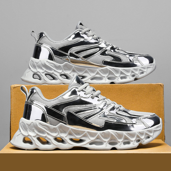 Pantofi de alergare K090, exterior PU + mesh, talpă EVA, închidere cu șireturi, respirabili