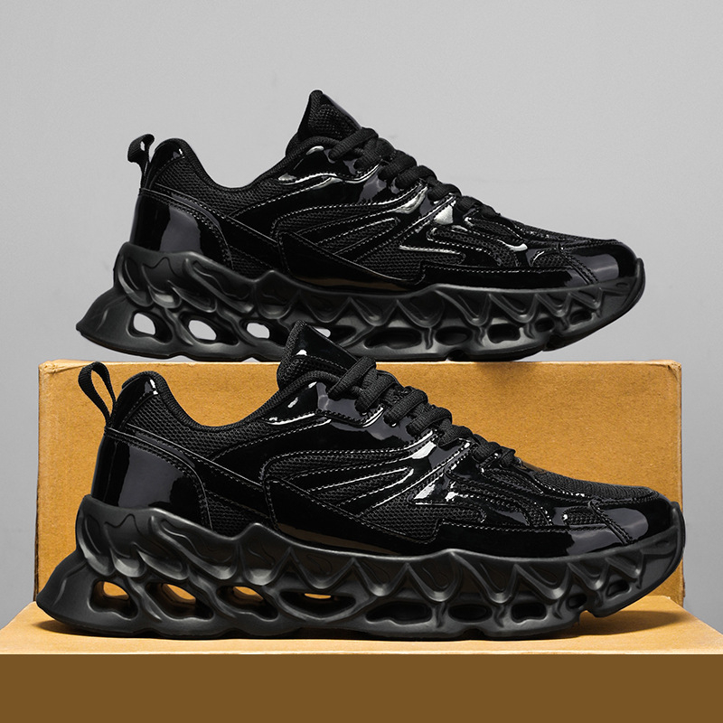 Pantofi de alergare K090, exterior PU + mesh, talpă EVA, închidere cu șireturi, respirabili