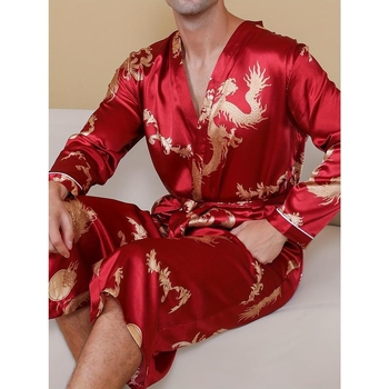 Miego kelnaitės su drakono raštu, Half-Side Fleece, medvilnės mišinys, pavasaris