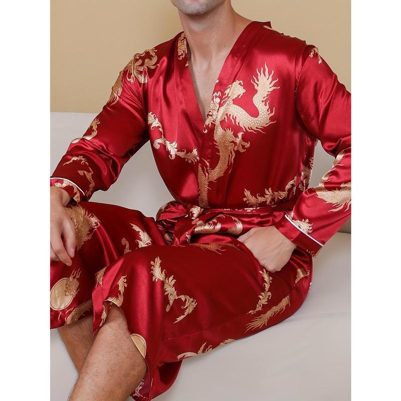 Miego kelnaitės su drakono raštu, Half-Side Fleece, medvilnės mišinys, pavasaris