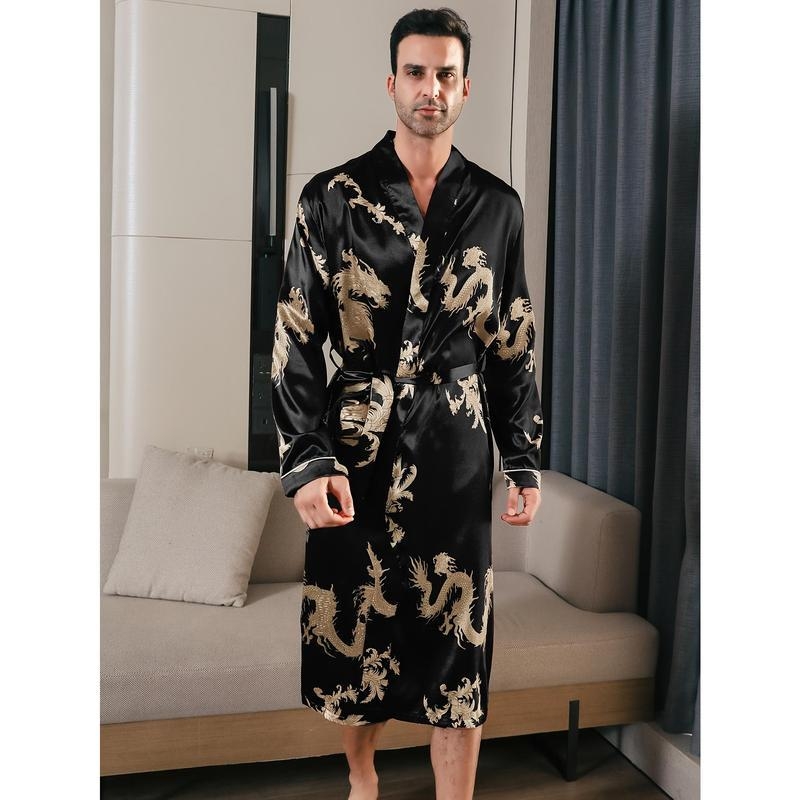 Miego kelnaitės su drakono raštu, Half-Side Fleece, medvilnės mišinys, pavasaris