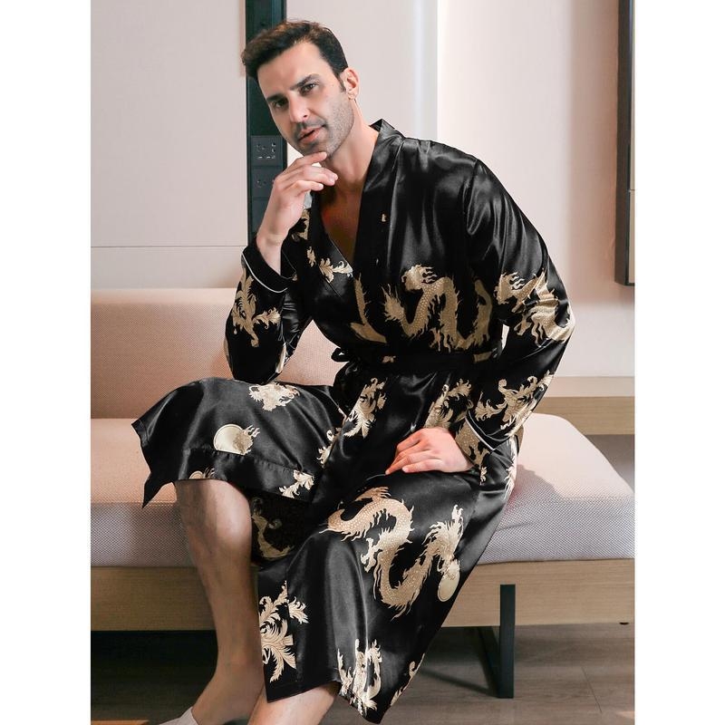 Miego kelnaitės su drakono raštu, Half-Side Fleece, medvilnės mišinys, pavasaris