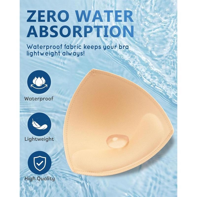 Κύπελλα μαγιό με αδιάβροχα ένθετα, μαλακή στήριξη, 100% πολυεστέρας, επένδυση από σπαντέξ, μεταλλικός δακτύλιος