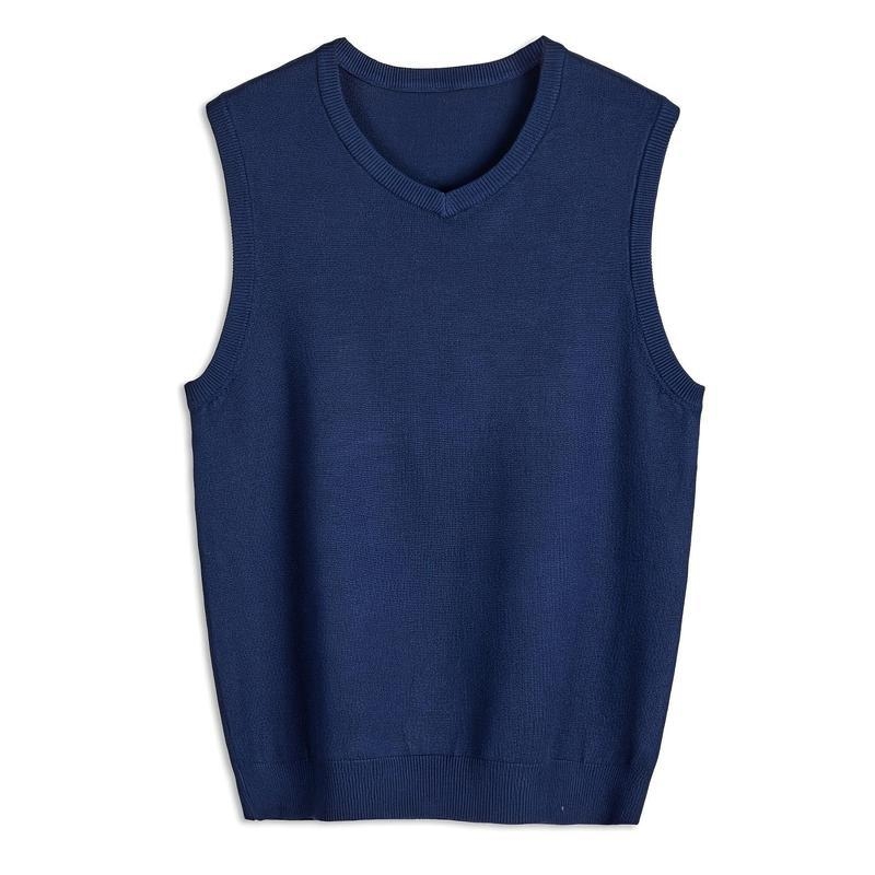 Kasdienė V kaklo liemenė, dryžuota, laisvas kirpimas, corduroy audinys, 2025 pavasaris