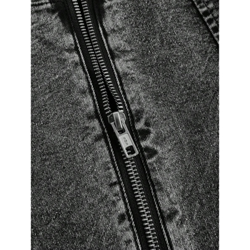 Vesta din denim pentru femei, bretele late, spate gol, stil casual