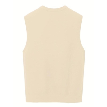 Vyrų V kaklo liemenė, laisvas kirpimas, dryžuota Corduroy lininė medžiaga, pavasaris 2025