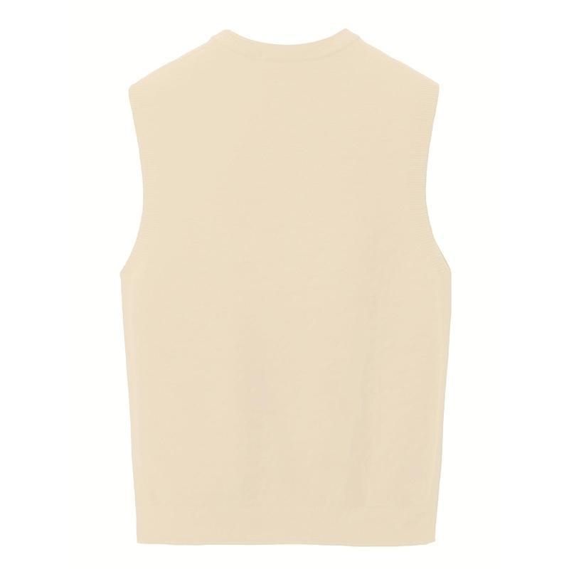 Vyrų V kaklo liemenė, laisvas kirpimas, dryžuota Corduroy lininė medžiaga, pavasaris 2025