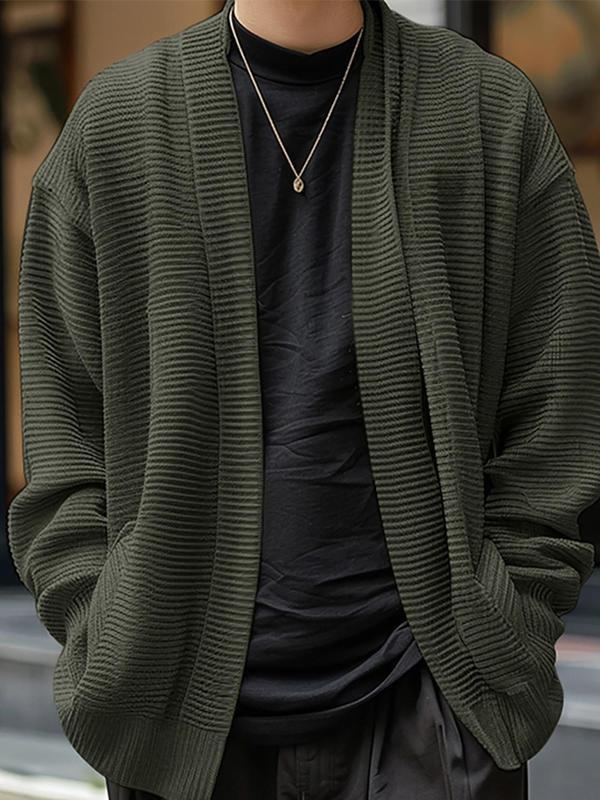 Férfi kötött pulóver, lazán szabott, kerek nyak, vastag, Modal anyag nyúl szőrével