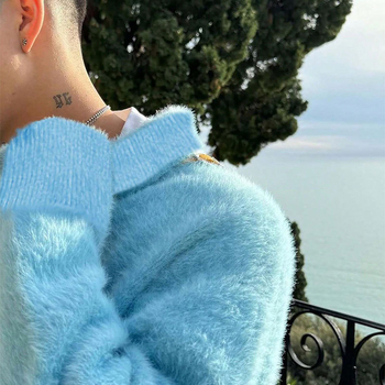 Трикотажно външно облекло за мъже – свободен силует, жакард, яка Turn-Down, 100% найлон