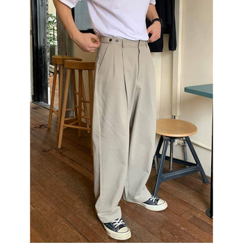 Pantaloni casual pentru bărbați, bumbac natural CVC, stil retro, elasticitate ușoară, controlul calității