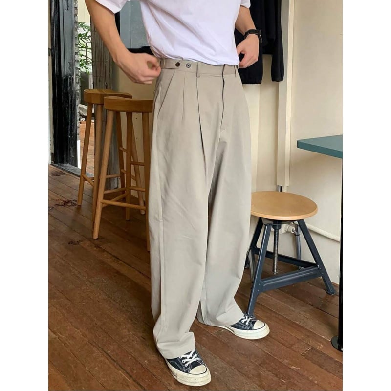 Pantaloni casual pentru bărbați, bumbac natural CVC, stil retro, elasticitate ușoară, controlul calității