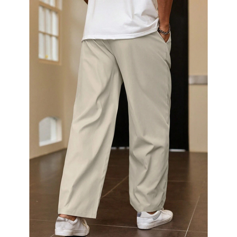 Pantaloni casual pentru bărbați, bumbac natural CVC, stil retro, elasticitate ușoară, controlul calității