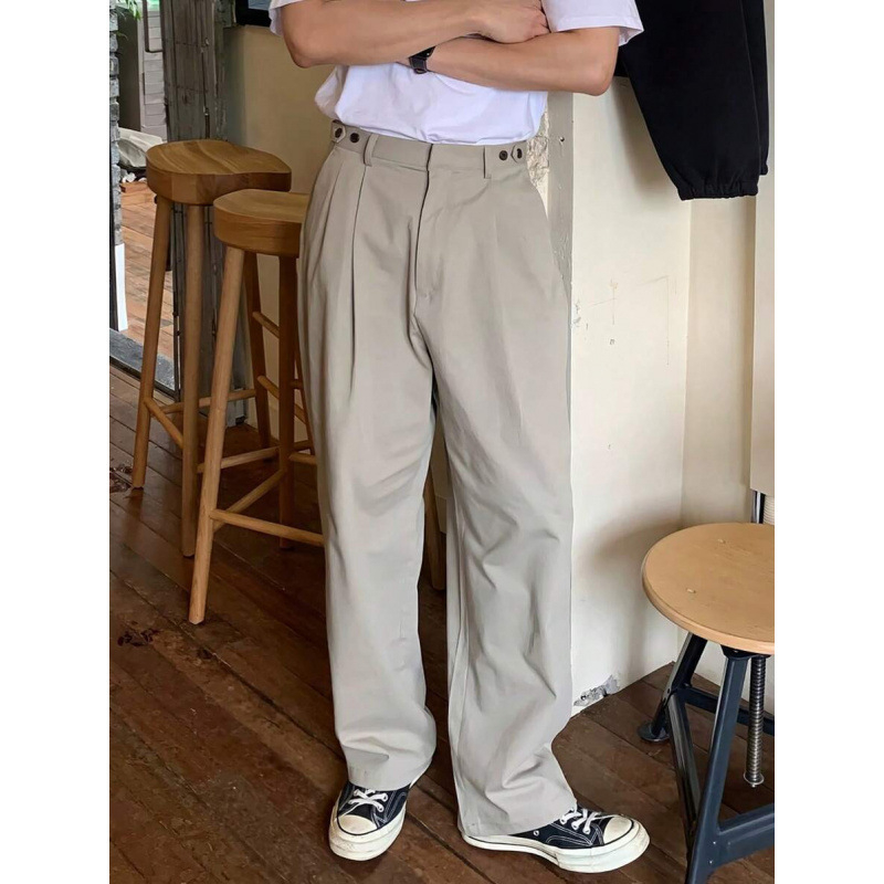 Pantaloni casual pentru bărbați, bumbac natural CVC, stil retro, elasticitate ușoară, controlul calității