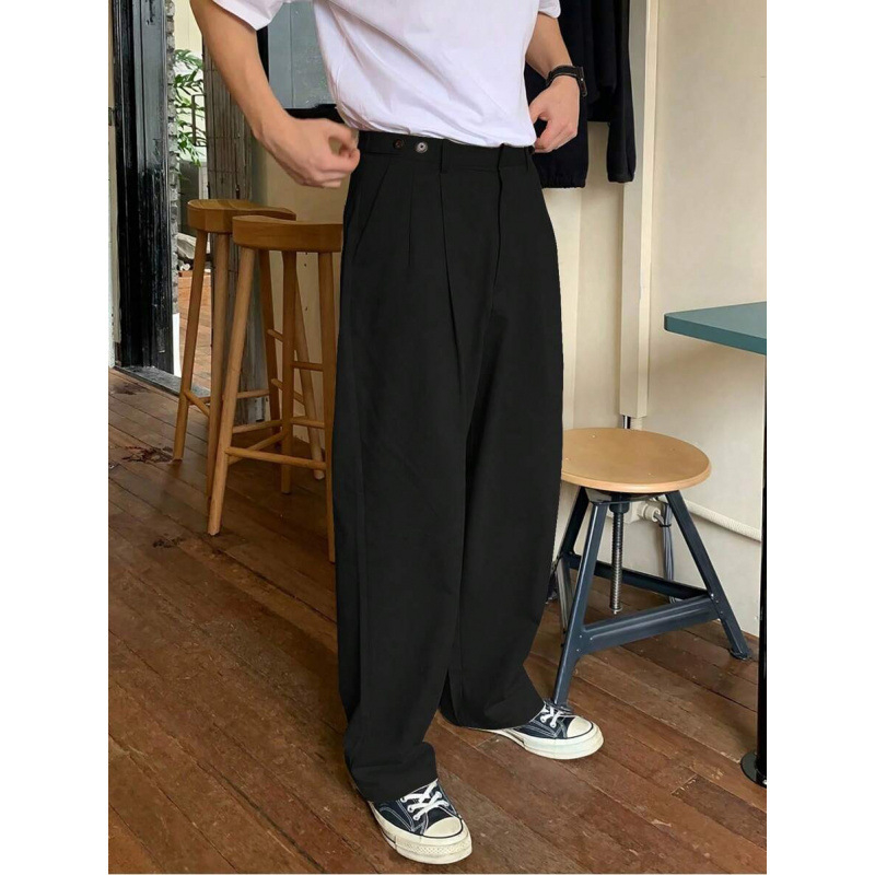 Pantaloni casual pentru bărbați, bumbac natural CVC, stil retro, elasticitate ușoară, controlul calității