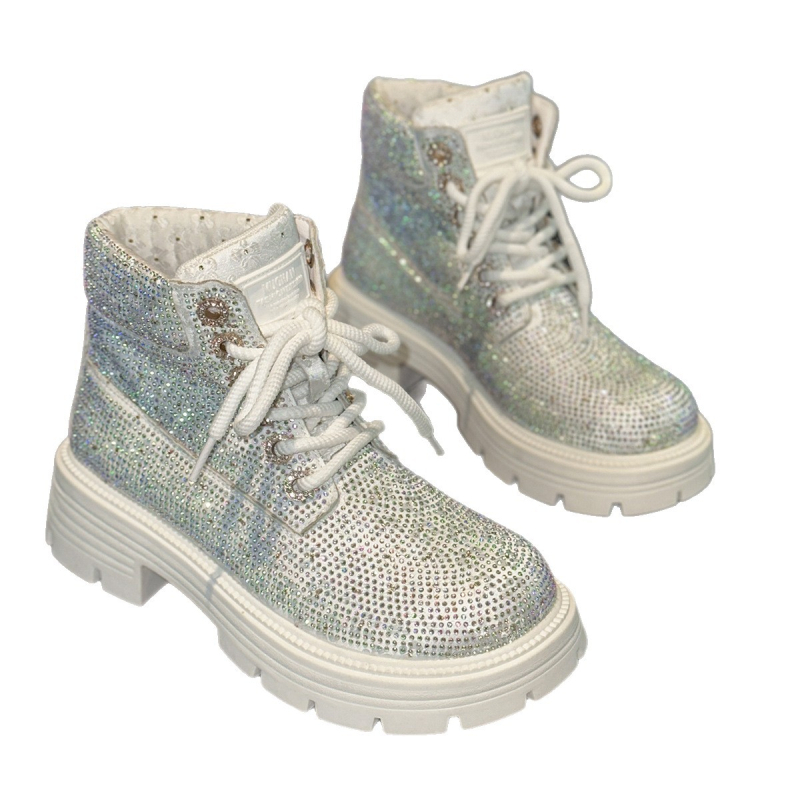 Γυναικεία μποτάκια Martin με κορδόνια, στρογγυλή μύτη, chunky τακούνι 3–5 εκ, PU επάνω μέρος, σόλα από καουτσούκ