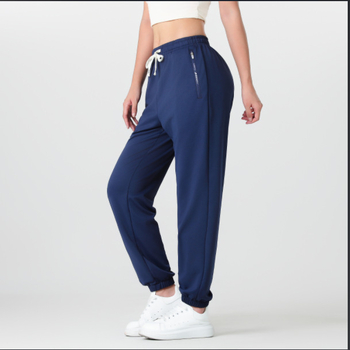 Γυναικεία casual μακριά παντελόνια — εμπνευσμένα από τον αθλητισμό, με φαρδιά μέση, χαλαρή γραμμή, ύφασμα μπαμπού, κύριο ύφασμα ακέτα ίνες (100%), υψηλή ελαστικότητα