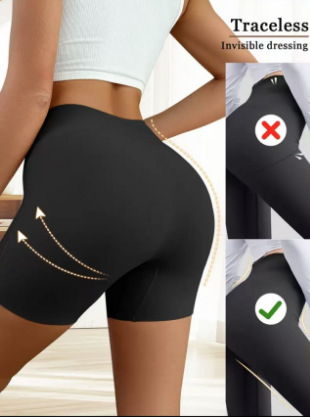 Γυναικείοι σορτς ασφαλείας από πολυεστέρα Ice Silk, μεσαίας ζώνης, αντιδιαφανείς, ελαφριοί