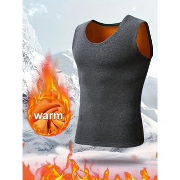 Vīriešu termālais flīss tanktop – siltuma saglabāšana, akrila audums, ekstra bieza flīss (501-600 g/m²), Mitsubishi Meiyabi Bi audums