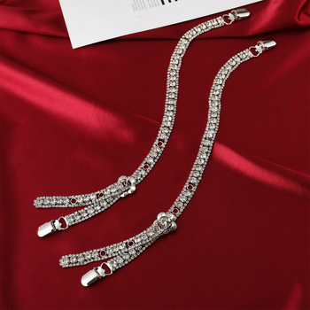 Презрамка за рамо за ханфу, метална, с диамантена украса и кристална закопчалка, замяна на презрамка, издаване пролет 2025 г.