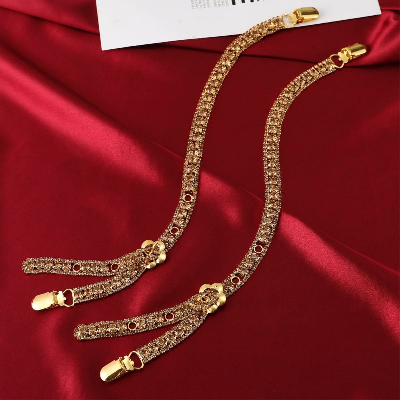 Презрамка за рамо за ханфу, метална, с диамантена украса и кристална закопчалка, замяна на презрамка, издаване пролет 2025 г.