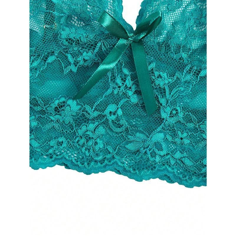 Naktinių komplektas: gėlių nėriniai, priekinis drugelio mazgas, nailonas, puloverio stilius, ruduo