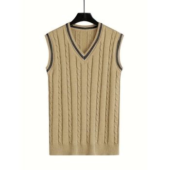 Laisvo kirpimo sportinė liemenė su dryžių raštu, corduroy audinys, pavasaris 2025