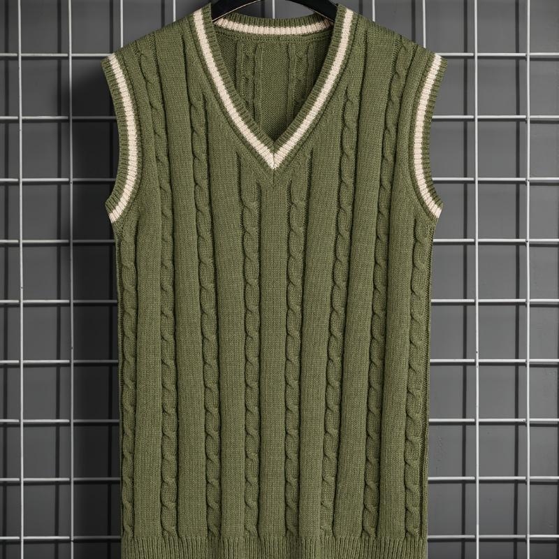 Laisvo kirpimo sportinė liemenė su dryžių raštu, corduroy audinys, pavasaris 2025