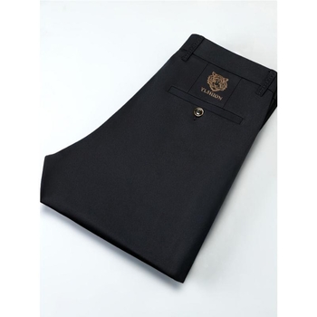 Vyrų Slim Fit kasualinės kostiumo kelnės, corduroy-linen audinys, elastinė juosta