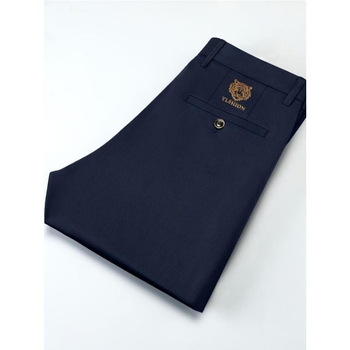 Vyrų Slim Fit kasualinės kostiumo kelnės, corduroy-linen audinys, elastinė juosta