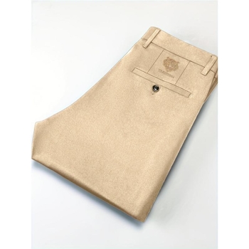 Vyrų Slim Fit kasualinės kostiumo kelnės, corduroy-linen audinys, elastinė juosta
