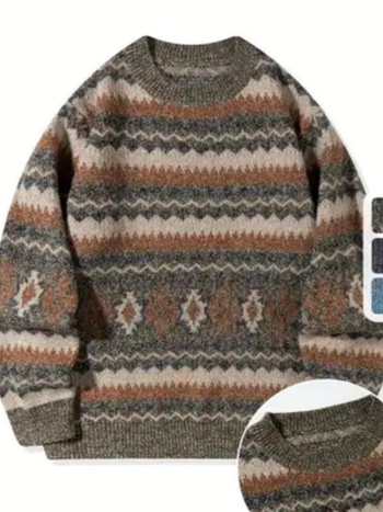 Tricou tricotat lejer - croială lejeră, guler rotund, mâneci lungi, poliester (Croială lejeră, Guler rotund, Mâneci lungi, Poliester)