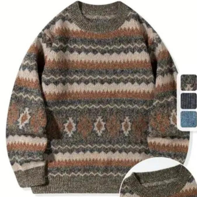 Tricou tricotat lejer - croială lejeră, guler rotund, mâneci lungi, poliester (Croială lejeră, Guler rotund, Mâneci lungi, Poliester)