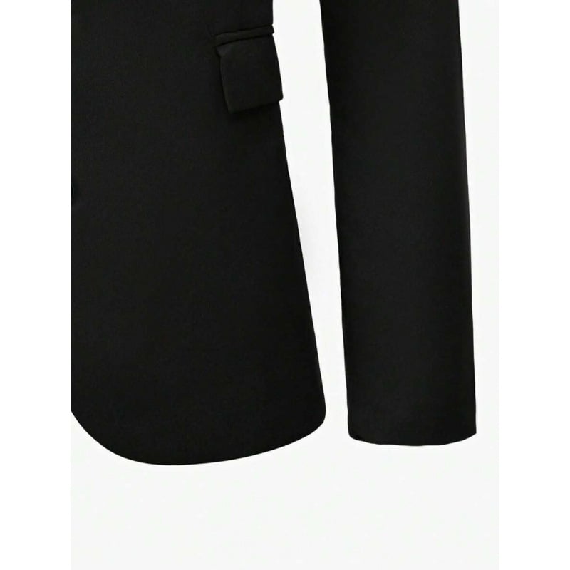 Set bărbătească cu sacou cu mâneci lungi și șshorturi, pentru toate sezoanele, material principal: fibră de acetat într-un amestec sintetic, croială ajustată, nasturi pe trei rânduri