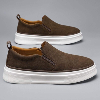 Plimsolls, unisex pantofi casual respirabili slip-on, partea superioară nubuc, căptușeală din cânepă, talpă din spumă de cauciuc, înălțime medie