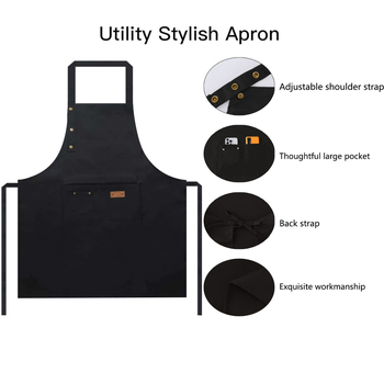 Ποδιά χωρίς μανίκια, αδιάβροχη, από μίγμα πολυεστερικού-βαμβακιού, μοντέρνο μινιμαλιστικό στυλ