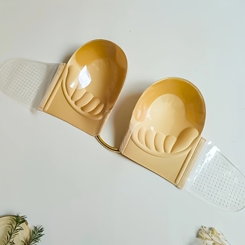 Αόρατο σουτιέν χωρίς τιράντες, ενιαίας κατασκευής με καλούπια 3/4, ύφασμα Nylon/Polyamide με επένδυση σιλικόνης, κούμπωση εμπρός