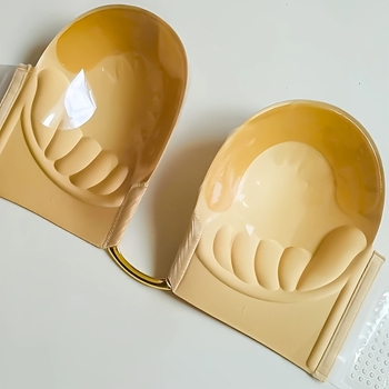 Αόρατο σουτιέν χωρίς τιράντες, ενιαίας κατασκευής με καλούπια 3/4, ύφασμα Nylon/Polyamide με επένδυση σιλικόνης, κούμπωση εμπρός